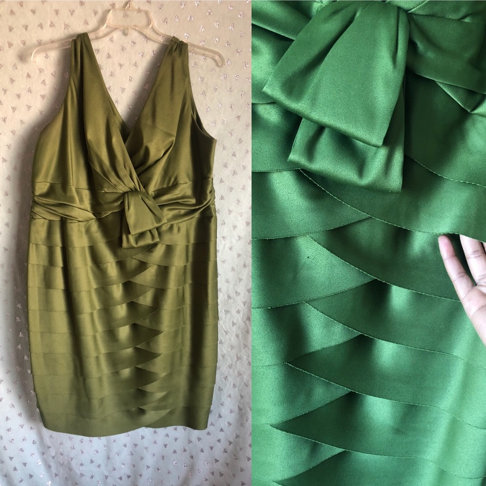 Elegant Olive Green Cocktail Dress